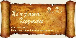 Mirjana Kuzman vizit kartica